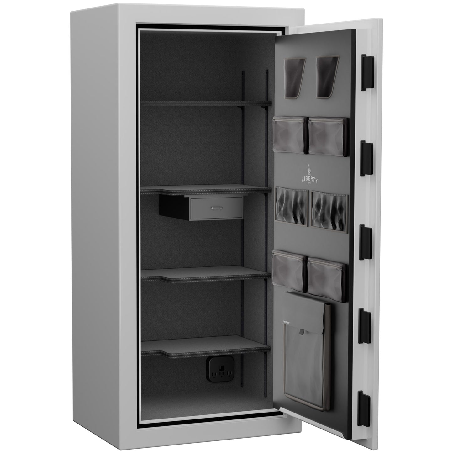 Liberty Safe Home SE in Icy White Gloss, interior.