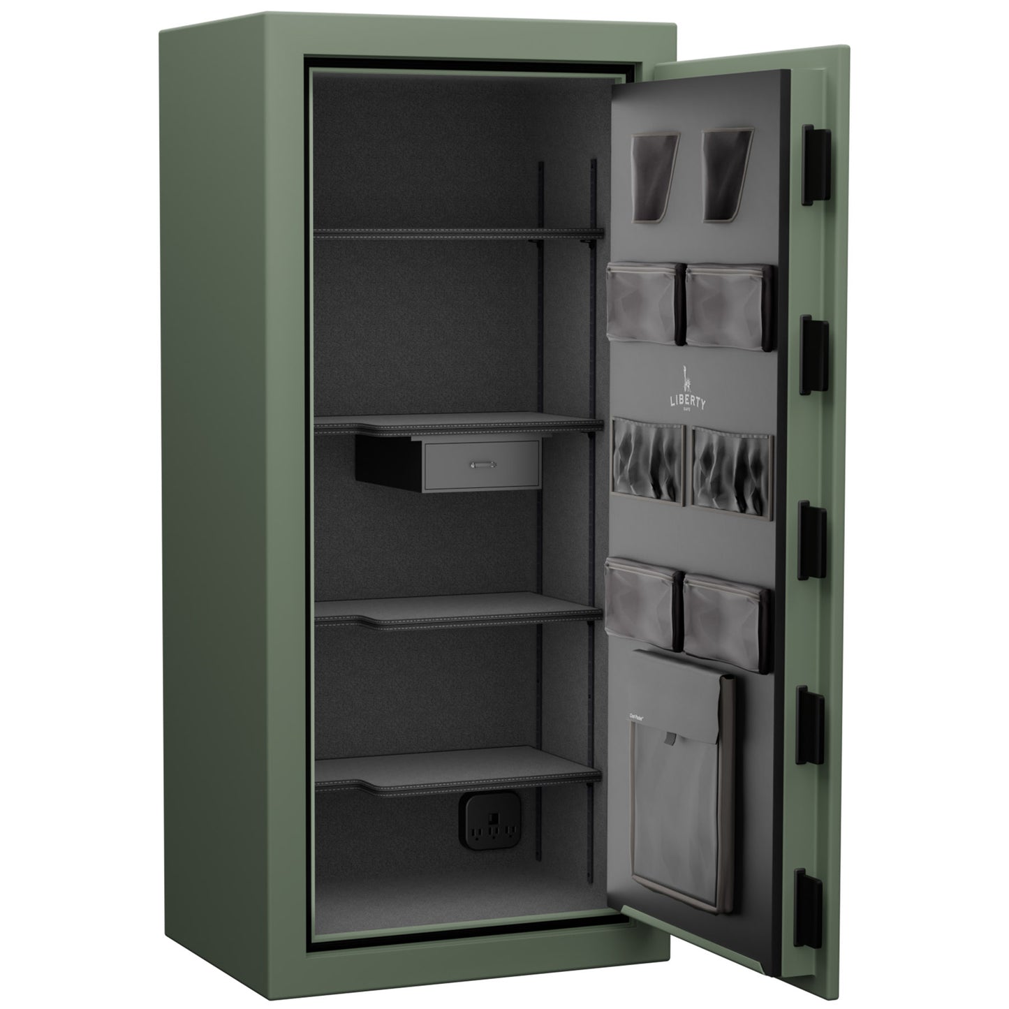 Liberty Safe Home SE in Textured Frontier Sage, interior.