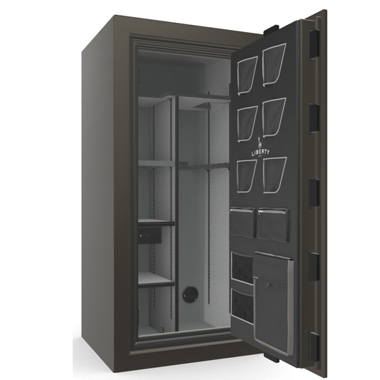 Liberty Safe Classic Plus 25 in Gray Marble, open door.