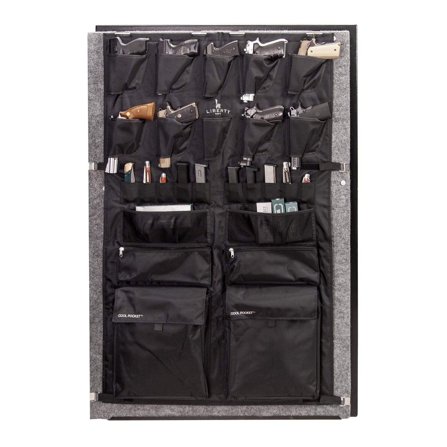LIBERTY GUN SAFE DOOR PANEL ORGANIZER: FATBOY JR 48 SIZE.
