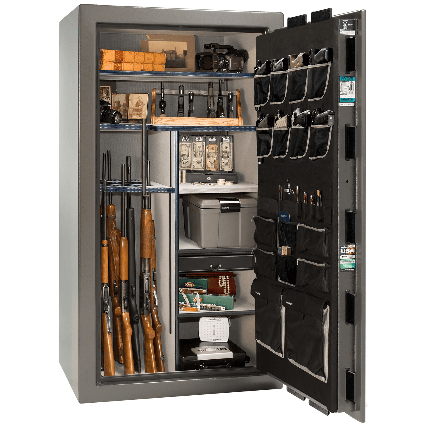 Liberty Lincoln 40 Safe in Gray Marble, open.