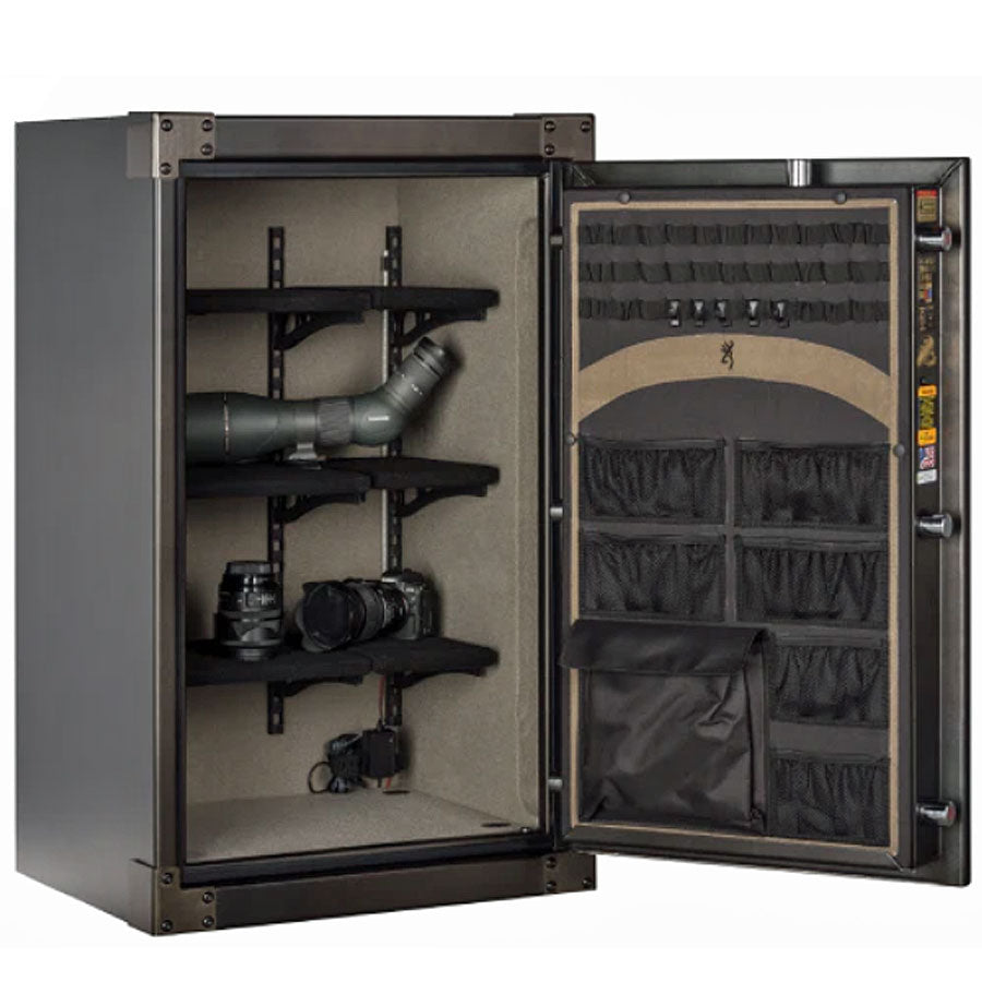 Browning Safe 1878-13 in weathered Metal Glaze finish, interior.