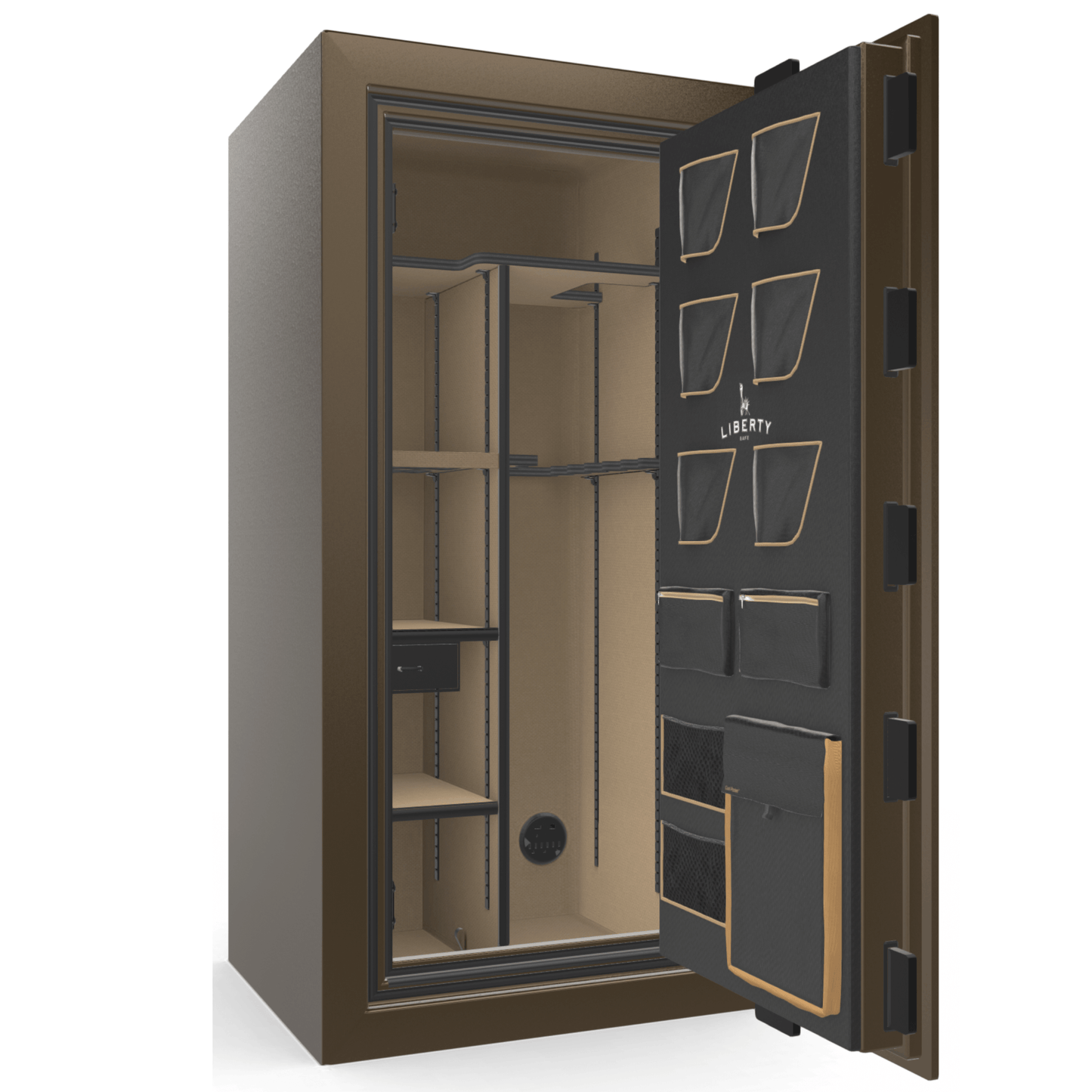 Liberty Safe Classic Plus 25 in Bronze Gloss, open door.