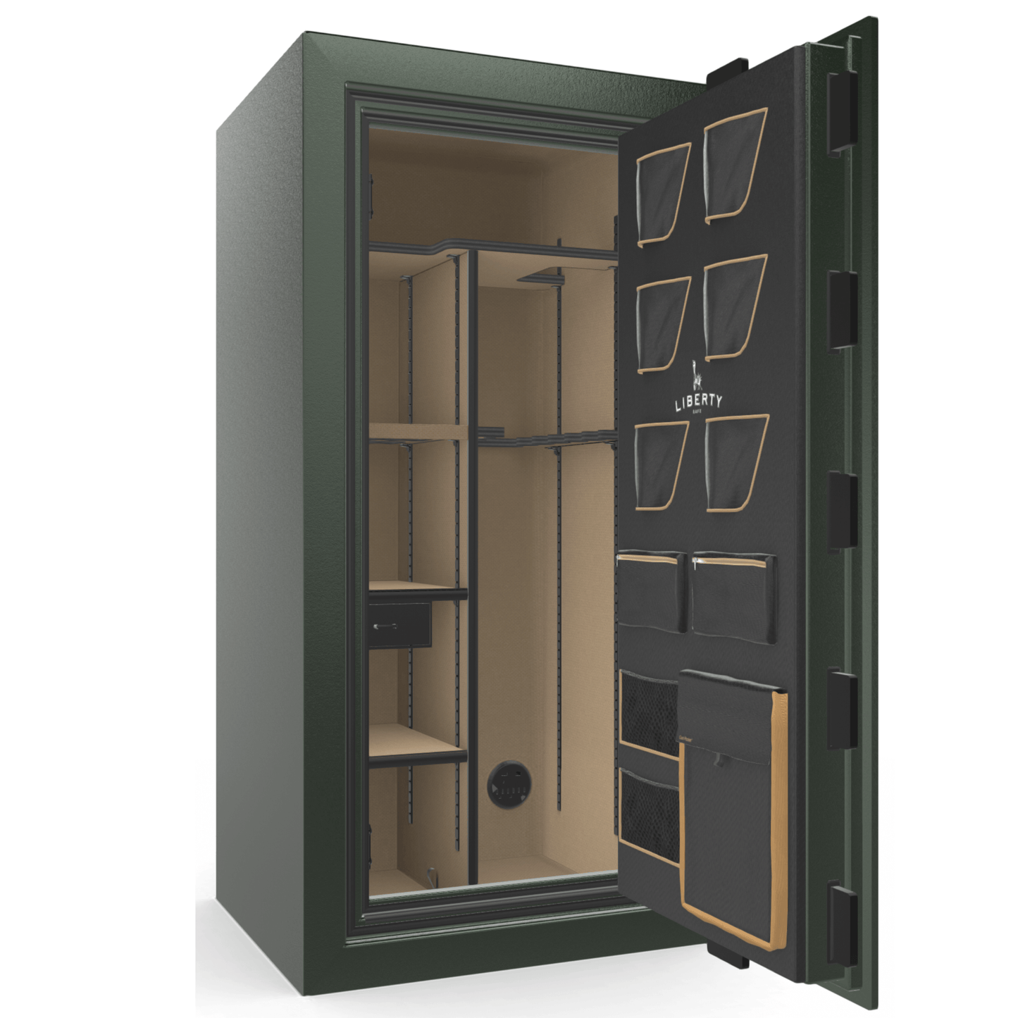 Liberty Safe Classic Plus 25 in Green Marble, open door.