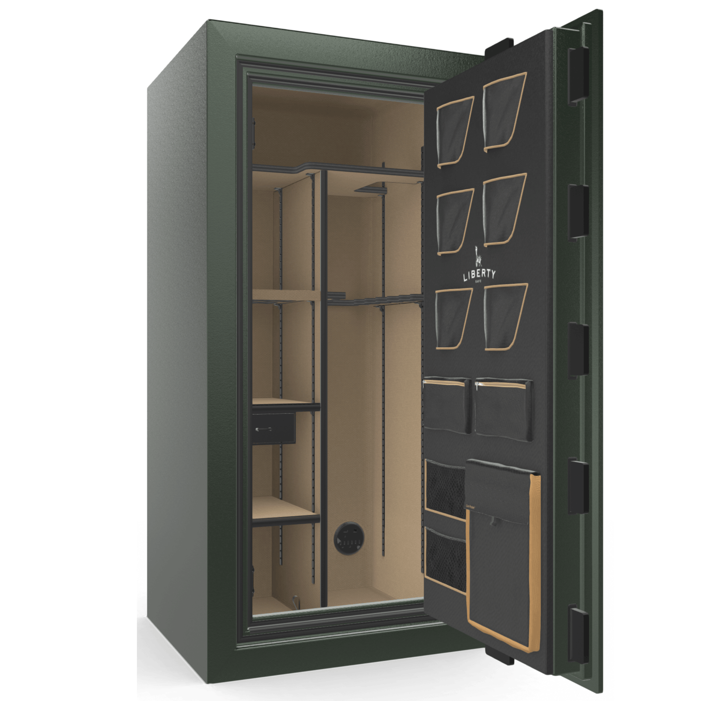 Liberty Safe Classic Plus 25 in Green Marble, open door.