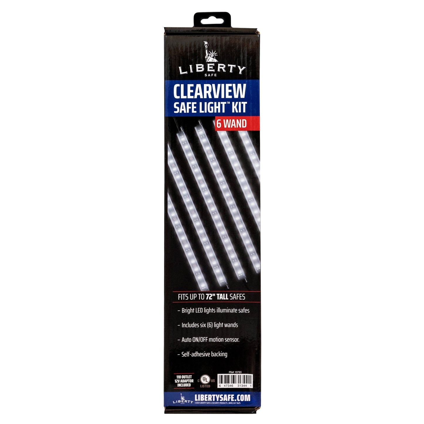Liberty Safe Clearview Light Kit, view of box.
