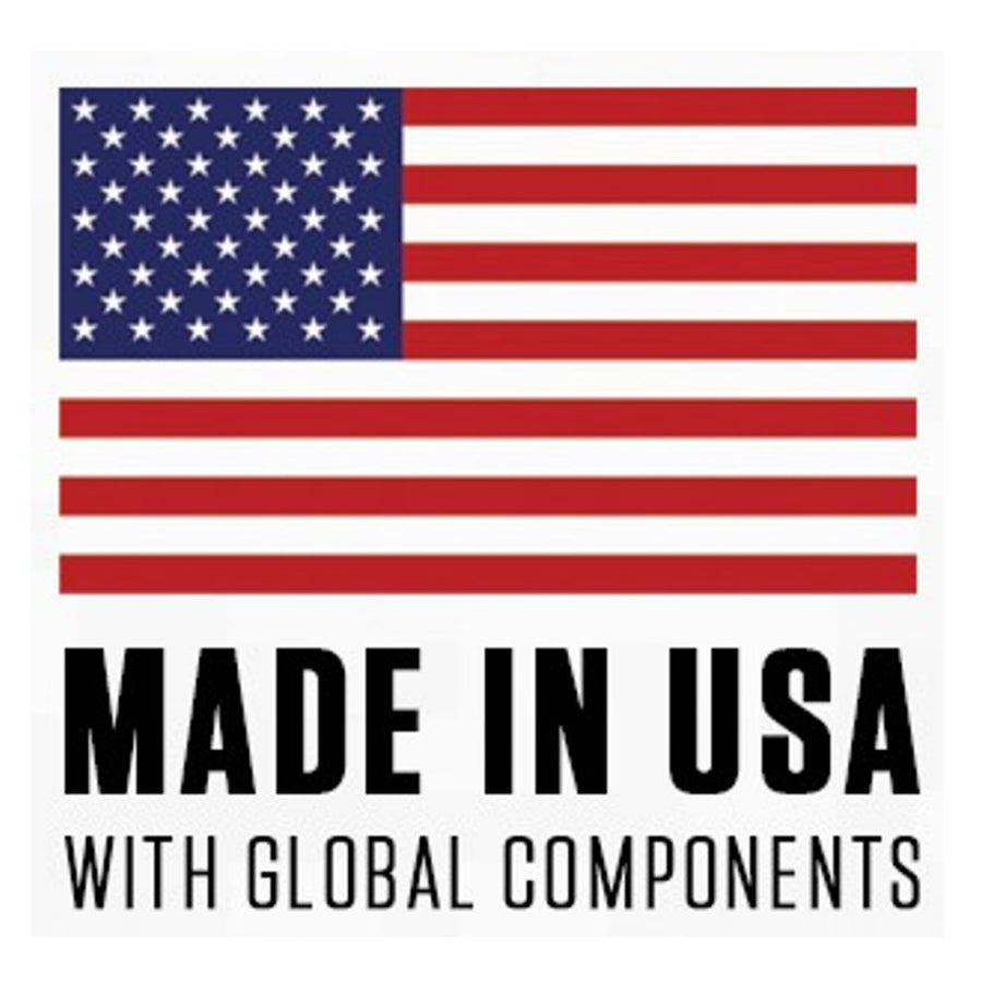 Made in USA with Global Components.