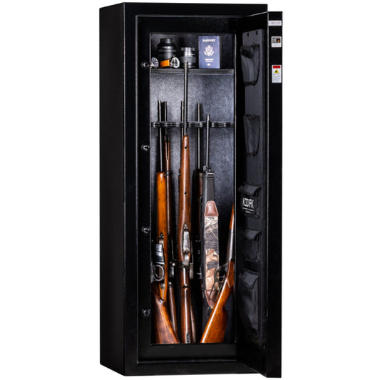 Kodiak KBX5622 interior in textured black finish, door open.