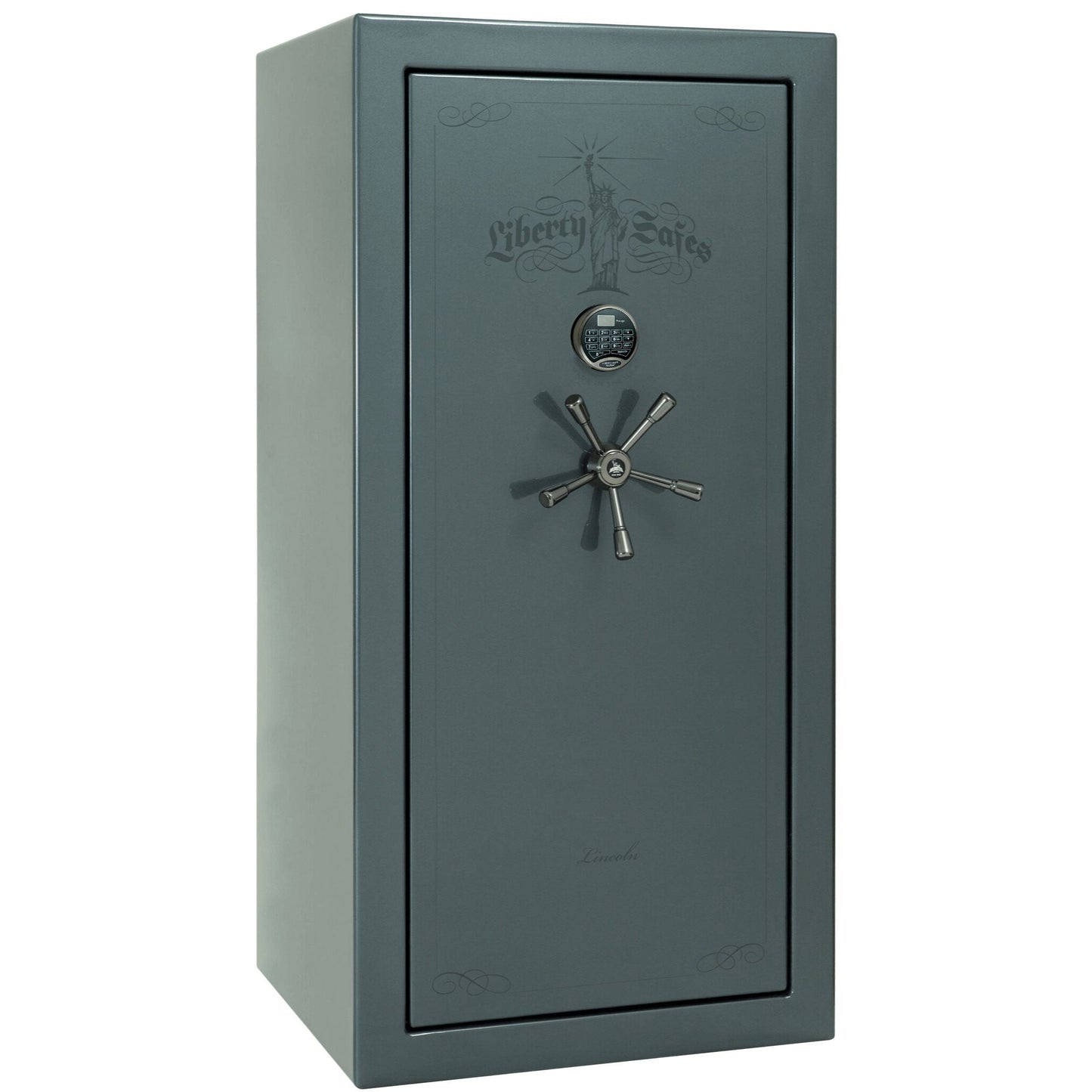 Liberty Lincoln 25 Safe in Forest Mist Gloss with Black Chrome Electronic Lock.