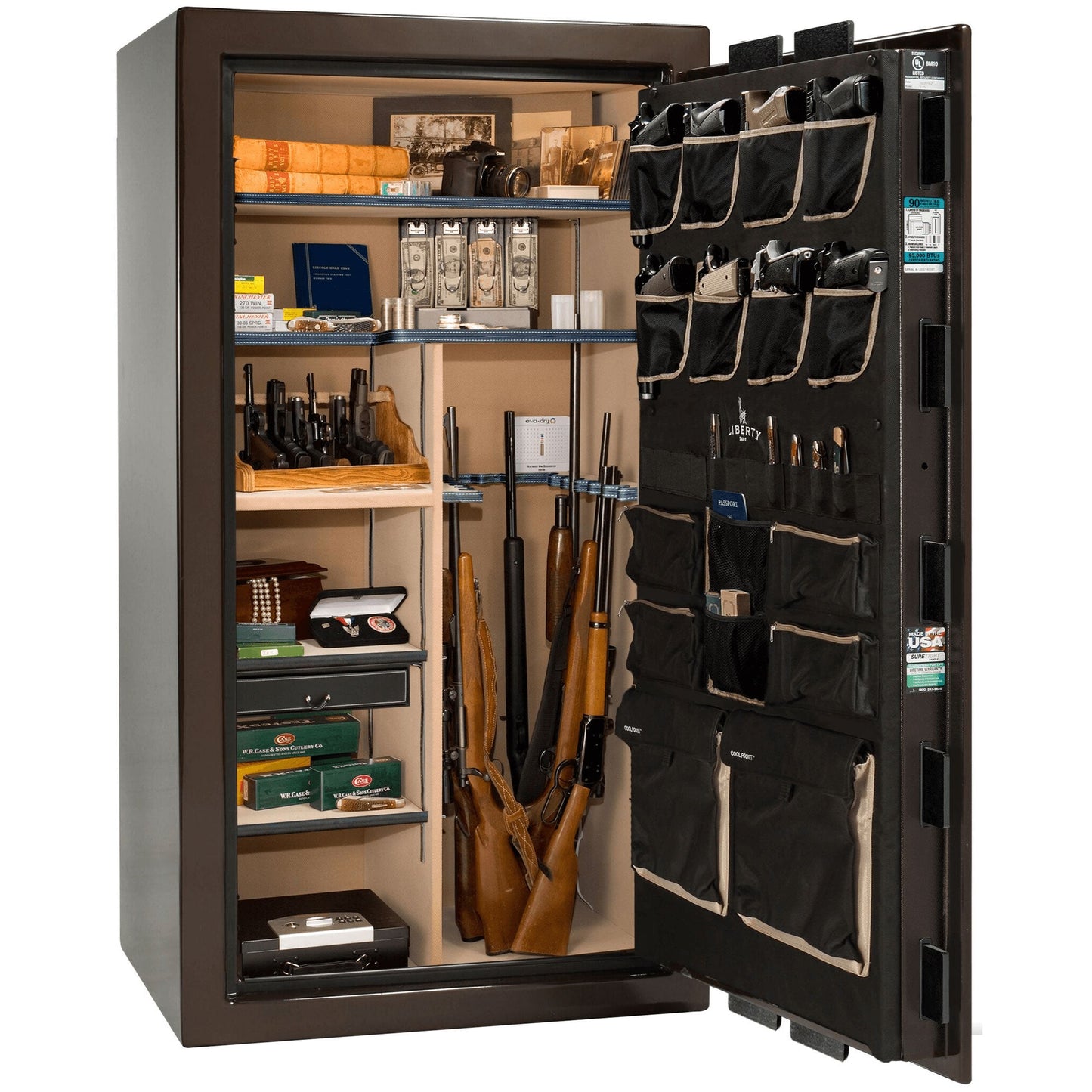 Liberty Lincoln 40 Safe in Bronze Gloss, open.