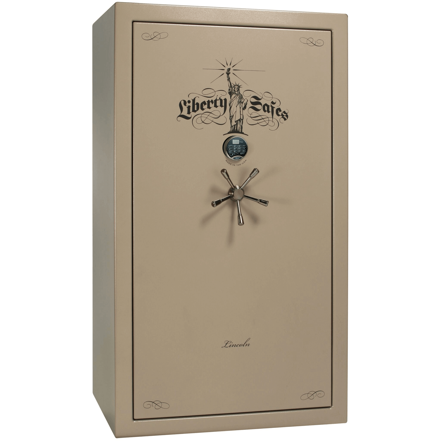 Liberty Lincoln 50 Safe in Champagne Marble with Black Chrome Electronic Lock.