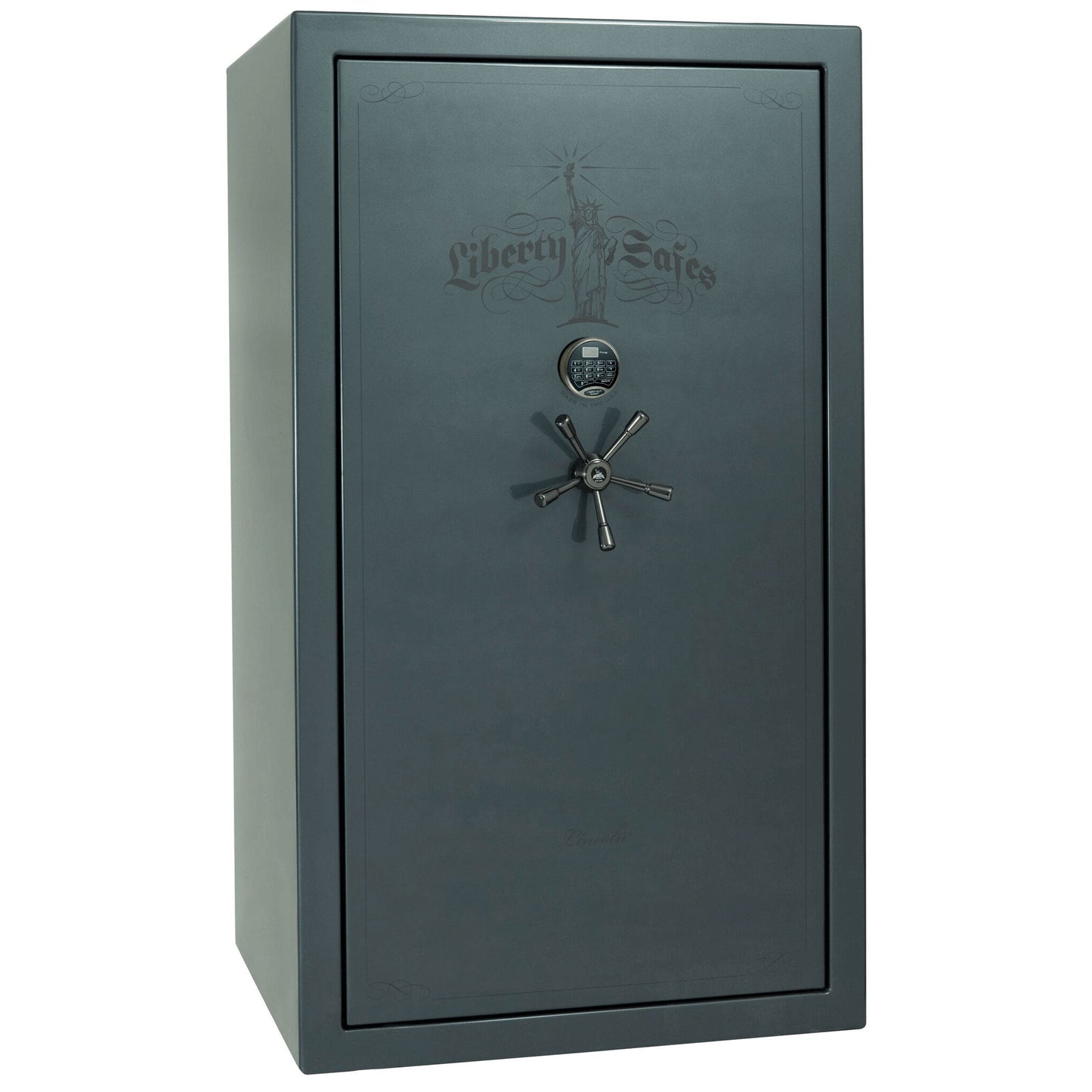 Liberty Lincoln 50 Safe in Forest Mist Gloss with Black Chrome Electronic Lock.