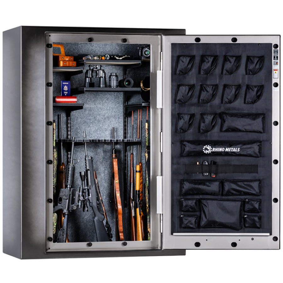 Rhino LX7253GL in Titanium Two Tone, door open 180 degrees.