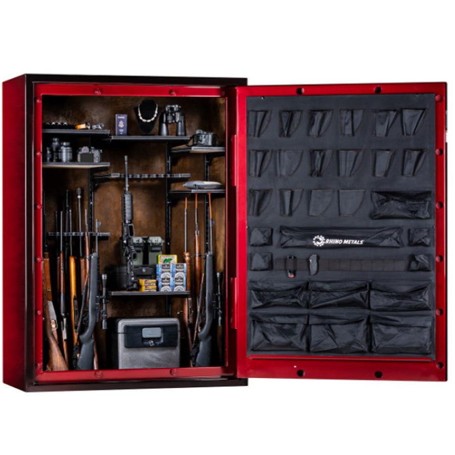 RHINO RX7253GL in Crimson Gloss, Door Open 180 Degrees.