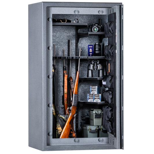 Rhino LX6033 in Textured Granite, Door Open 90 Degrees.