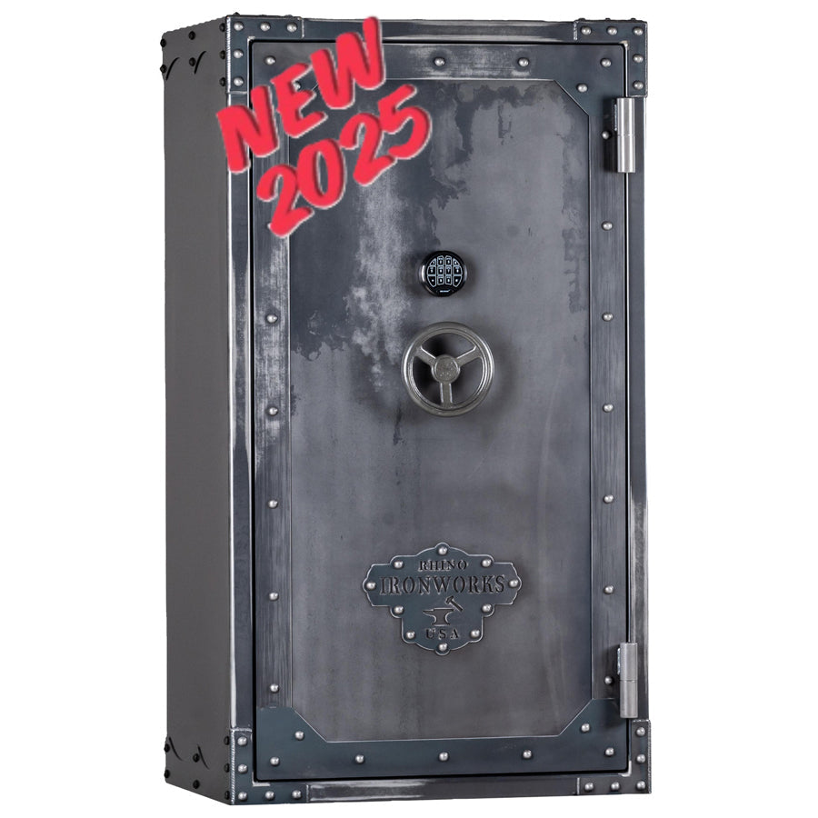 Ironworks Thunderbolt TIX6636 Exterior in Antiqued Ironworks Finish with electronic lock.