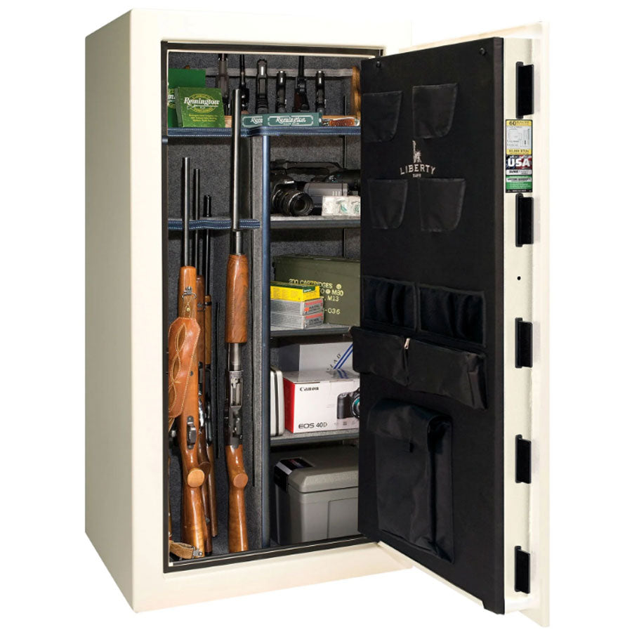 Liberty Safe USA 30 in White Gloss with Electronic Lock, Interior.