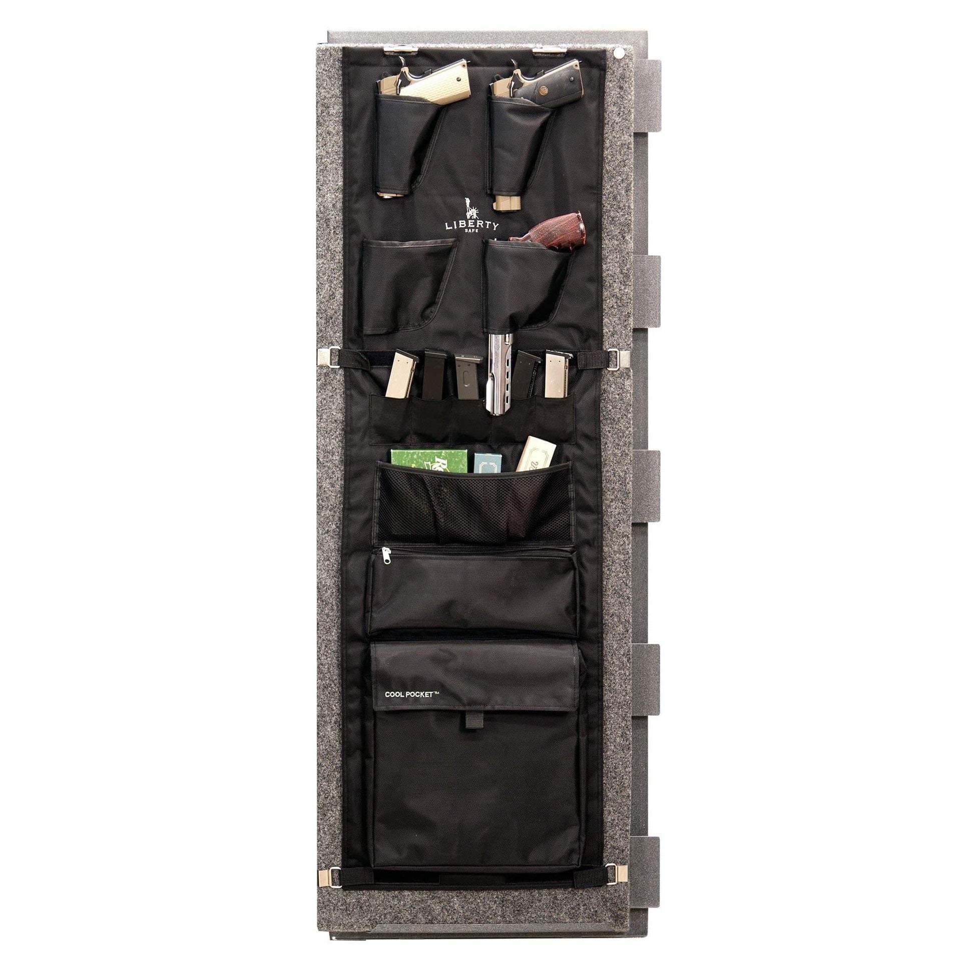 LIBERTY GUN SAFE DOOR PANEL ORGANIZER: 17-18 SIZE.