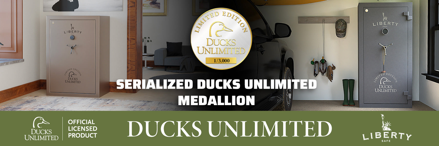 The Ducks Unlimited 45 offers spacious storage for up to 45 long guns, meticulously designed to accommodate your prized hunting gear with precision and ease.