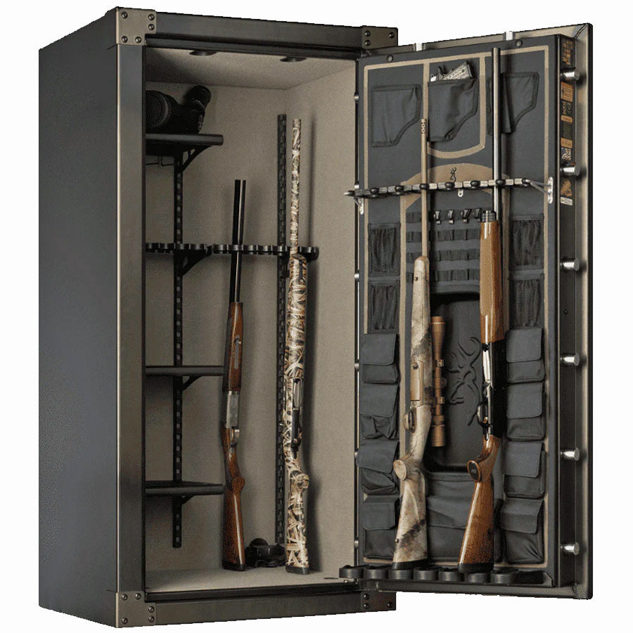 Browning 1878 Series-33 in weathered Metal Glaze finish, door open.