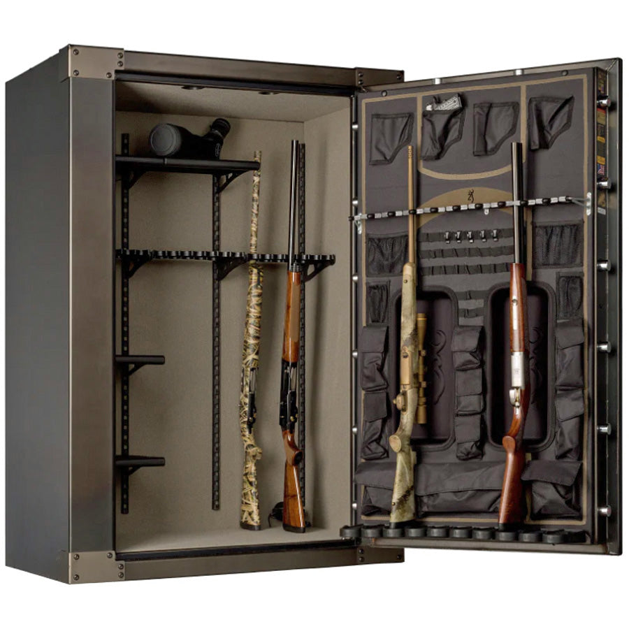 Browning 1878 Series-49 in weathered Metal Glaze finish, door open.