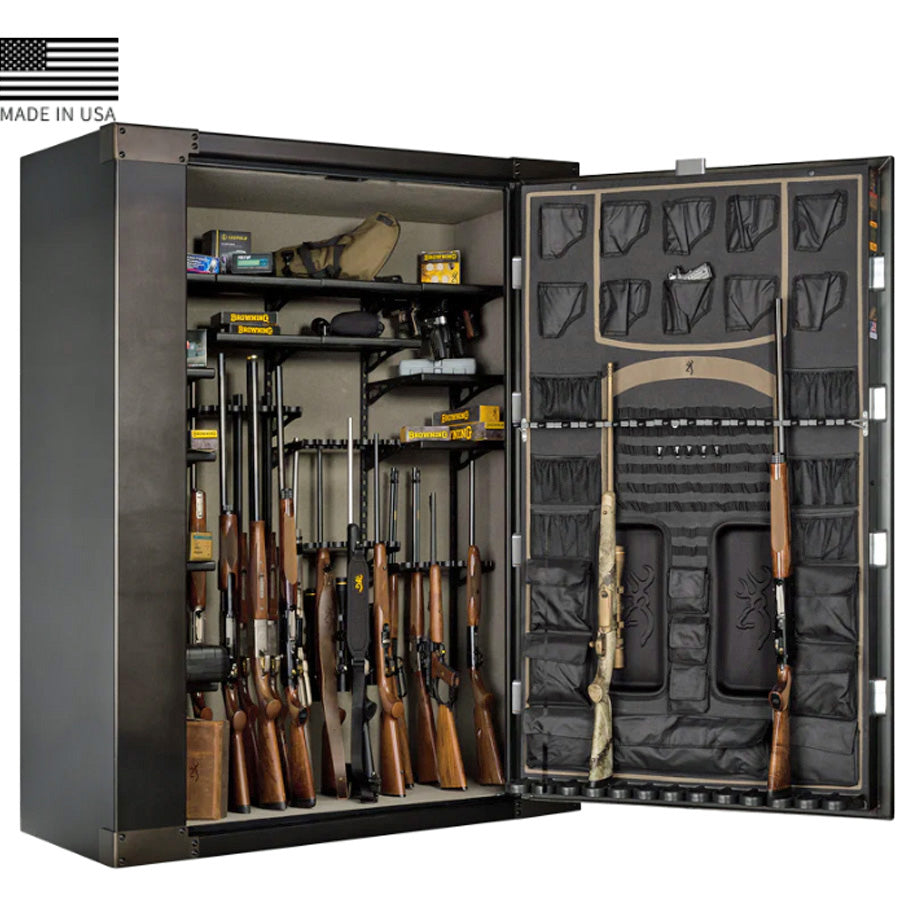 Browning 1878 Series-65 in weathered Metal Glaze finish, door open.