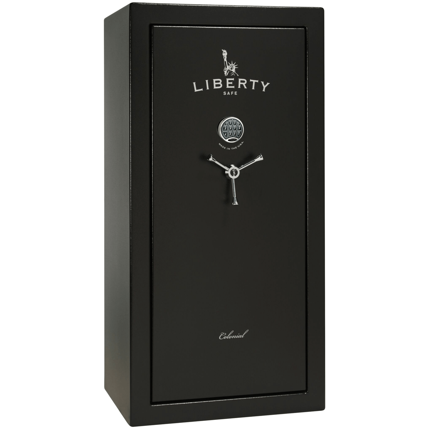 Liberty Colonial 23 Safe in Textured Black with Chrome Electronic Lock.