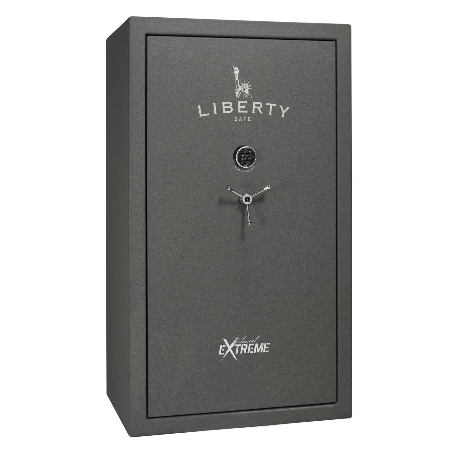 Liberty Colonial 50 Extreme Safe in Textured Granite with Chrome Electronic Lock.