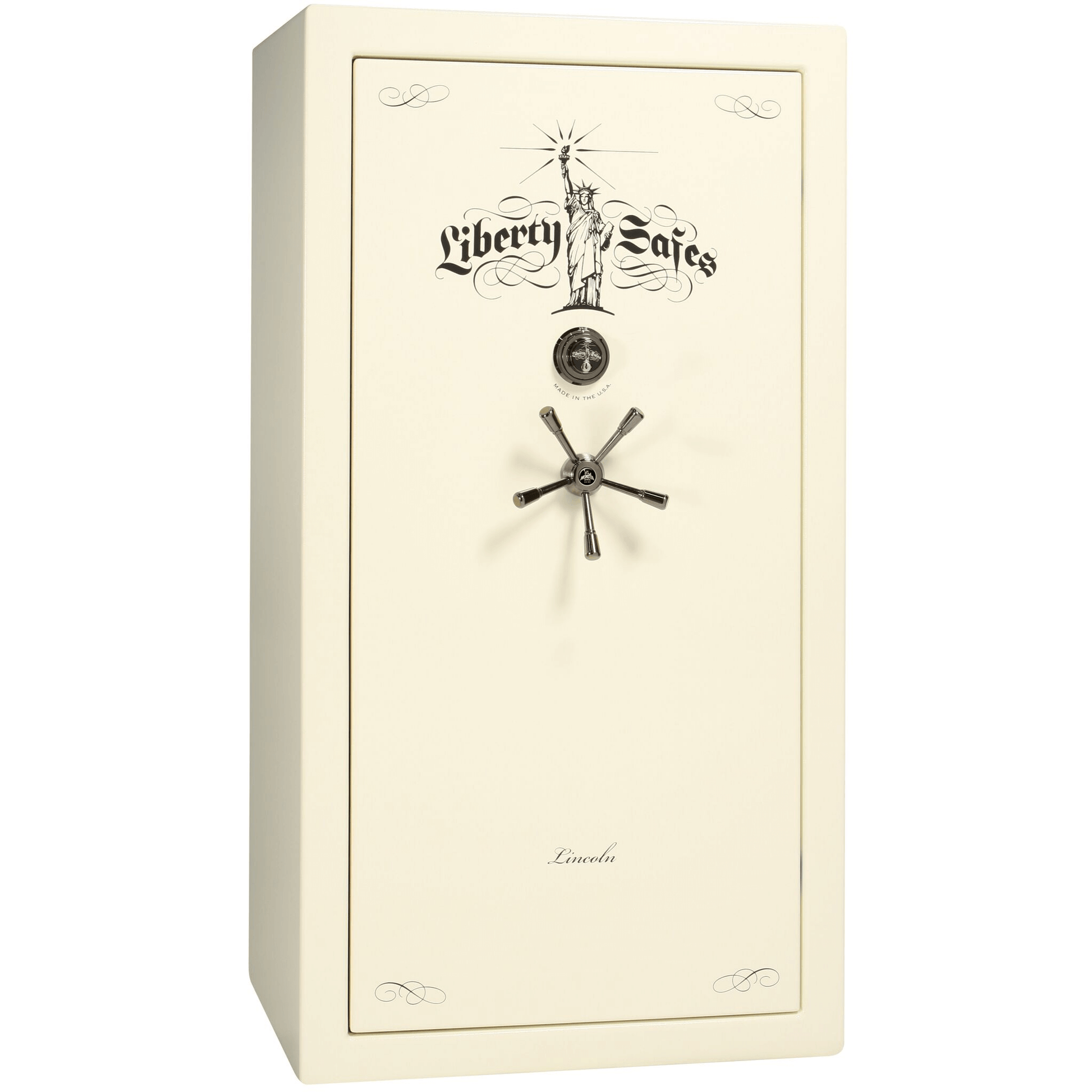 Liberty Lincoln 40 Safe in White Marble with Black Chrome Mechanical Lock.