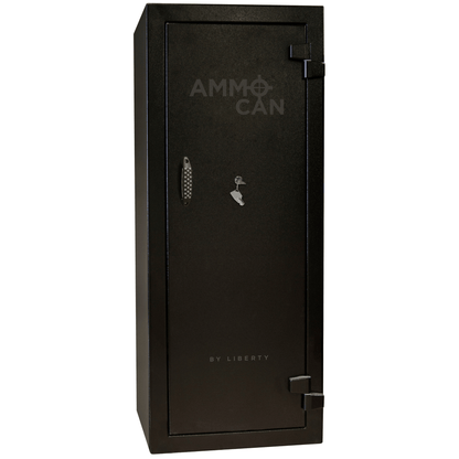 Ammo Can in Textured Black with key lock entry.