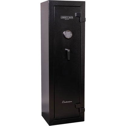 Liberty Safe Centurion 12 gun safe in textured black with electronic lock, 30-minute fire protection, and 12-gun capacity, Without Door Panel