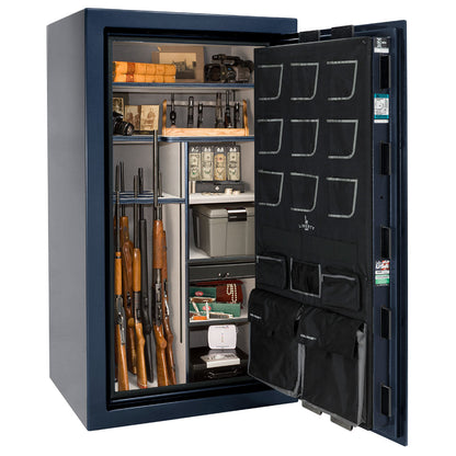Liberty Safe Classic Plus 40 in Blue Gloss, open door.