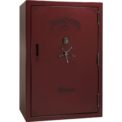 Liberty Classic Select Extreme Wide Body Safe in Burgundy Gloss with Black Chrome Mechanical Lock.