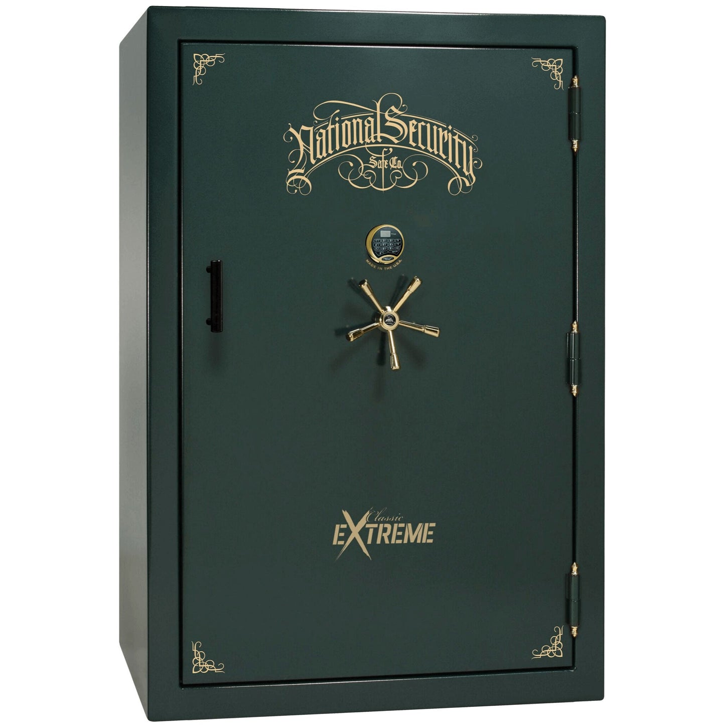 Liberty Classic Select Extreme Wide Body Safe in Green Marble with Brass Electronic Lock.