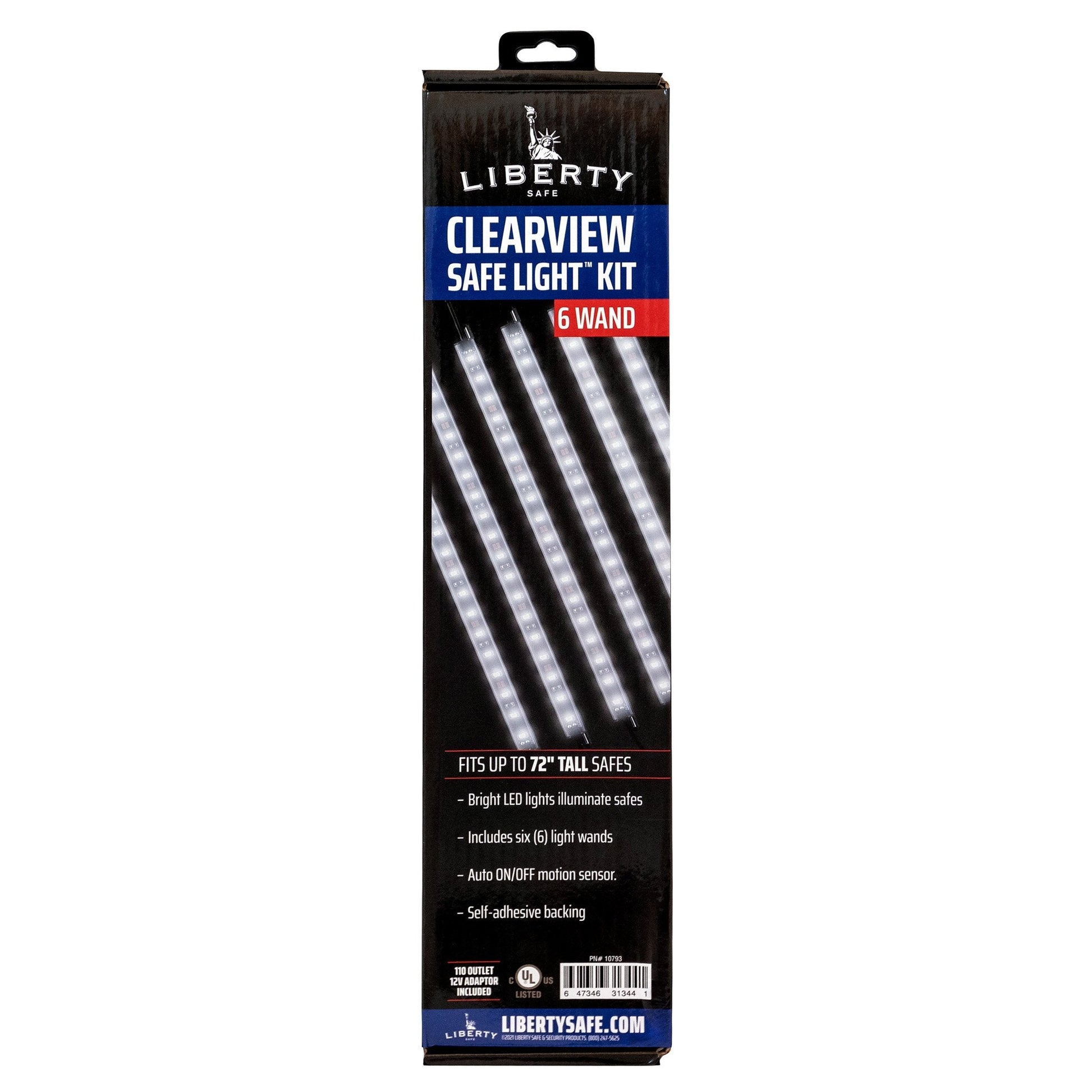 Liberty Safe Clearview Light Kit, view of box.