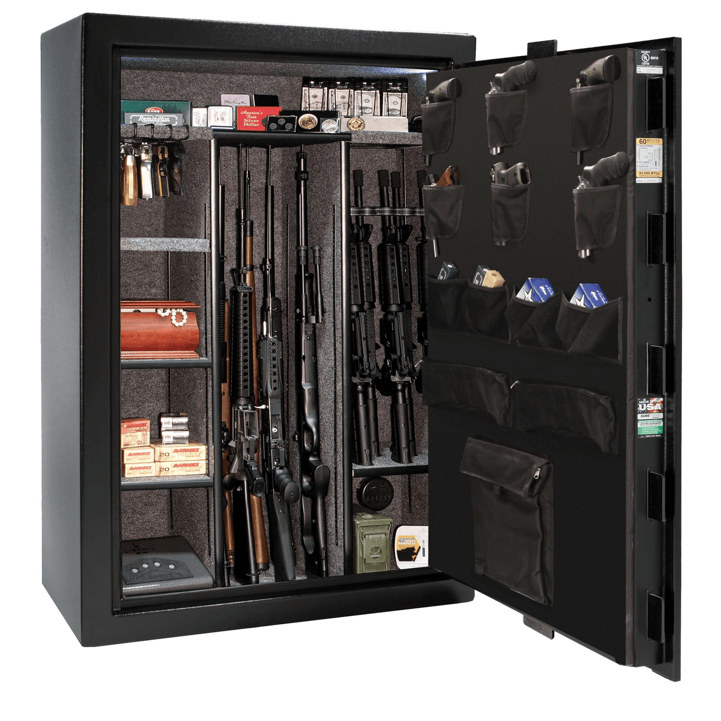 Fatboy Junior Extreme Safe in Textured Black, open.