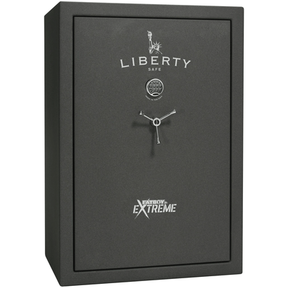 Fatboy Junior Extreme Safe in Textured Granite with Chrome Electronic Lock.