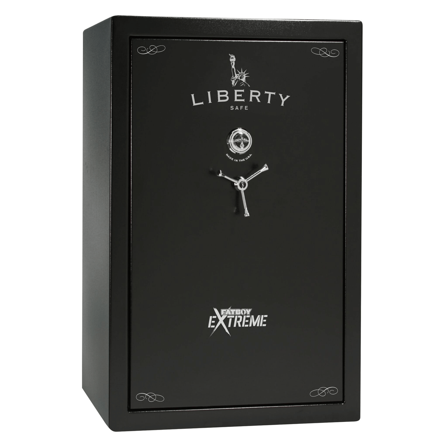 Lincoln Fatboy Extreme 64XT Safe in Textured Black with Chrome Mechanical Lock.