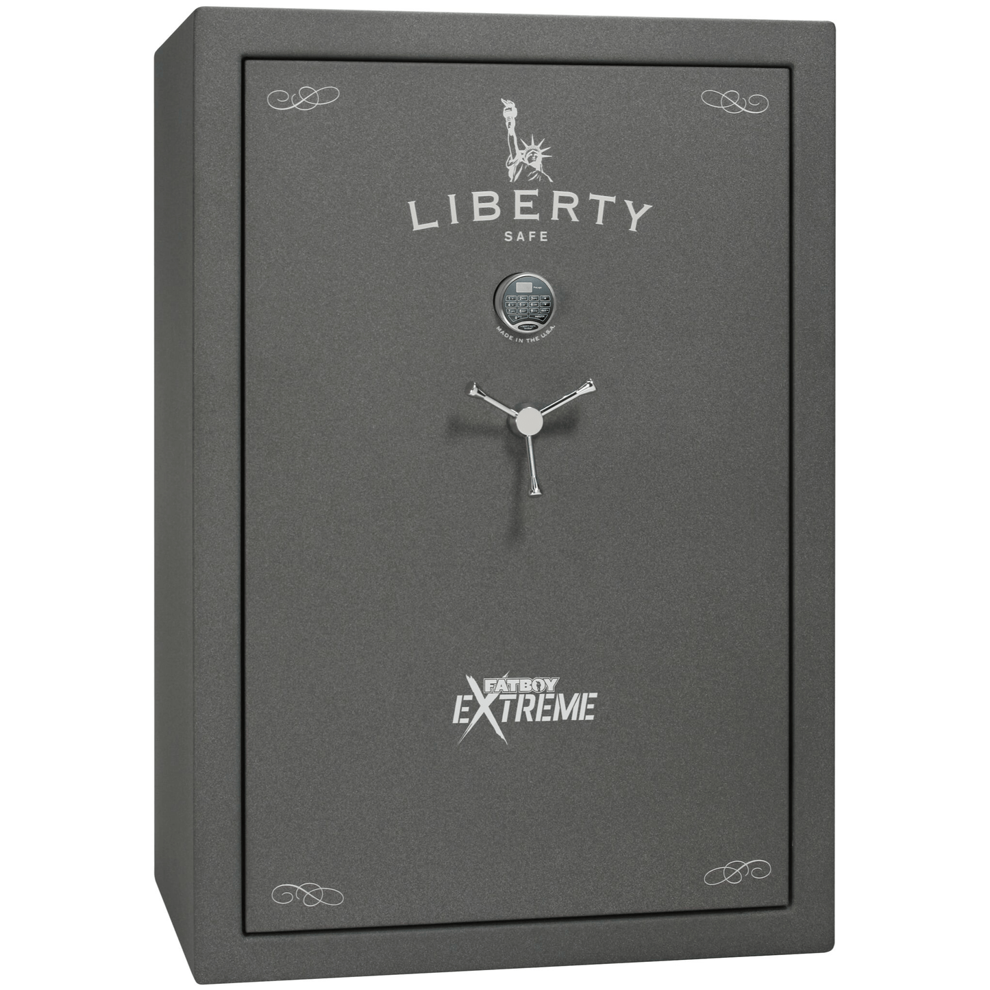 Lincoln Fatboy Extreme 64XT Safe in Textured Granite with Chrome Electronic Lock.