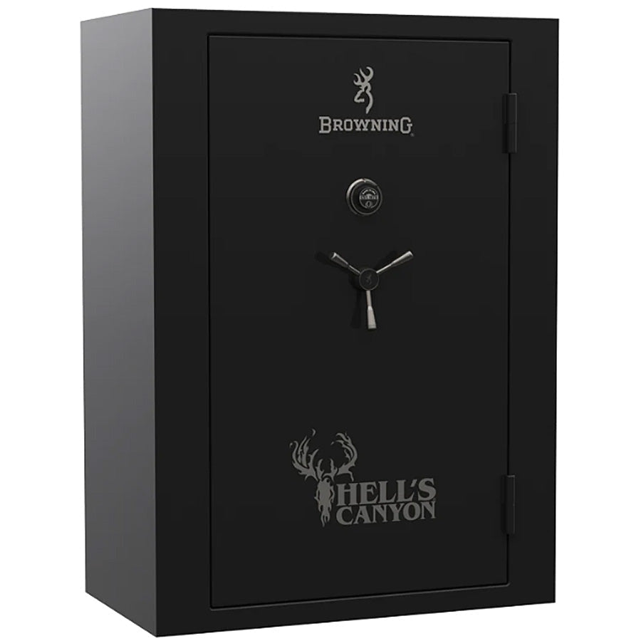 Browning Safe Hell's Canyon HC-49 in Gloss Black, door closed.