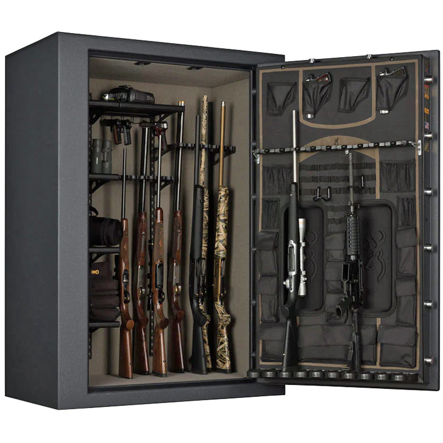 Browning Safe Hell's Canyon HC-49 in Textured Charcoal , door open.