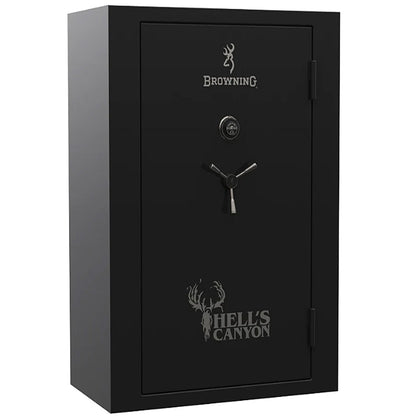 Browning Safe Hell's Canyon HC-49 Plus in Gloss Black, door closed.