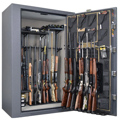 Browning Safe Hell's Canyon HC-49 Plus in Textured Charcoal , loaded interior.