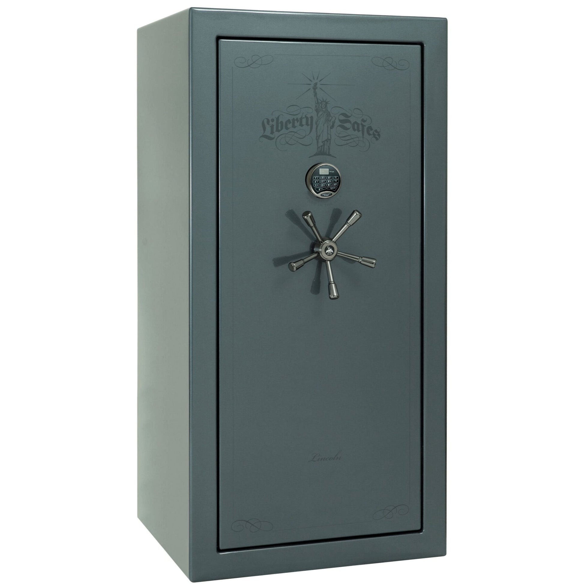 Liberty Lincoln 25 Safe in Forest Mist Gloss with Black Chrome Electronic Lock.