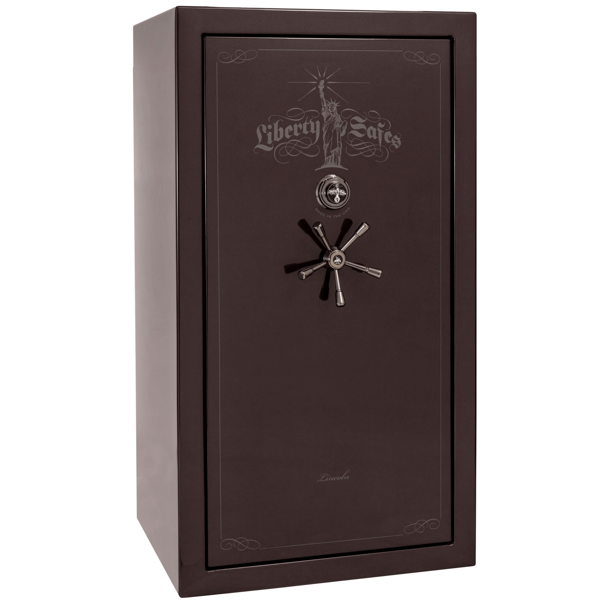 Liberty Lincoln 40 Safe in Black Cherry Gloss with Black Chrome Mechanical Lock.