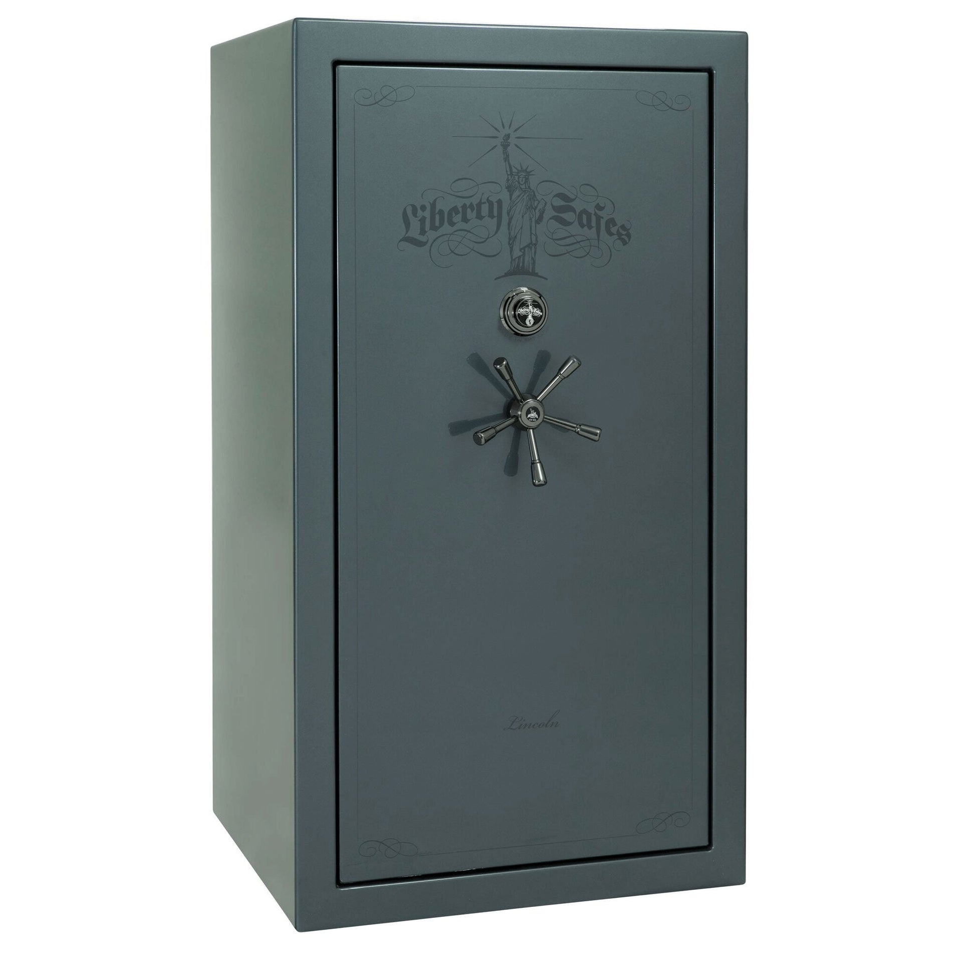 Liberty Lincoln 40 Safe in Forest Mist Gloss with Black Chrome Mechanical Lock.