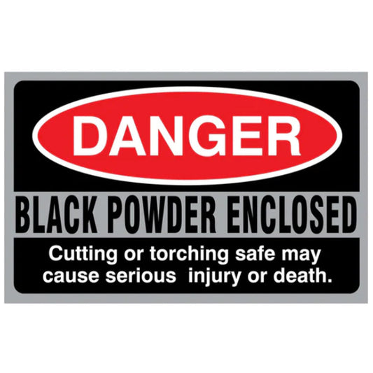 Liberty Safe-accessory-security-sticker-danger-black-powder-enclosed-single