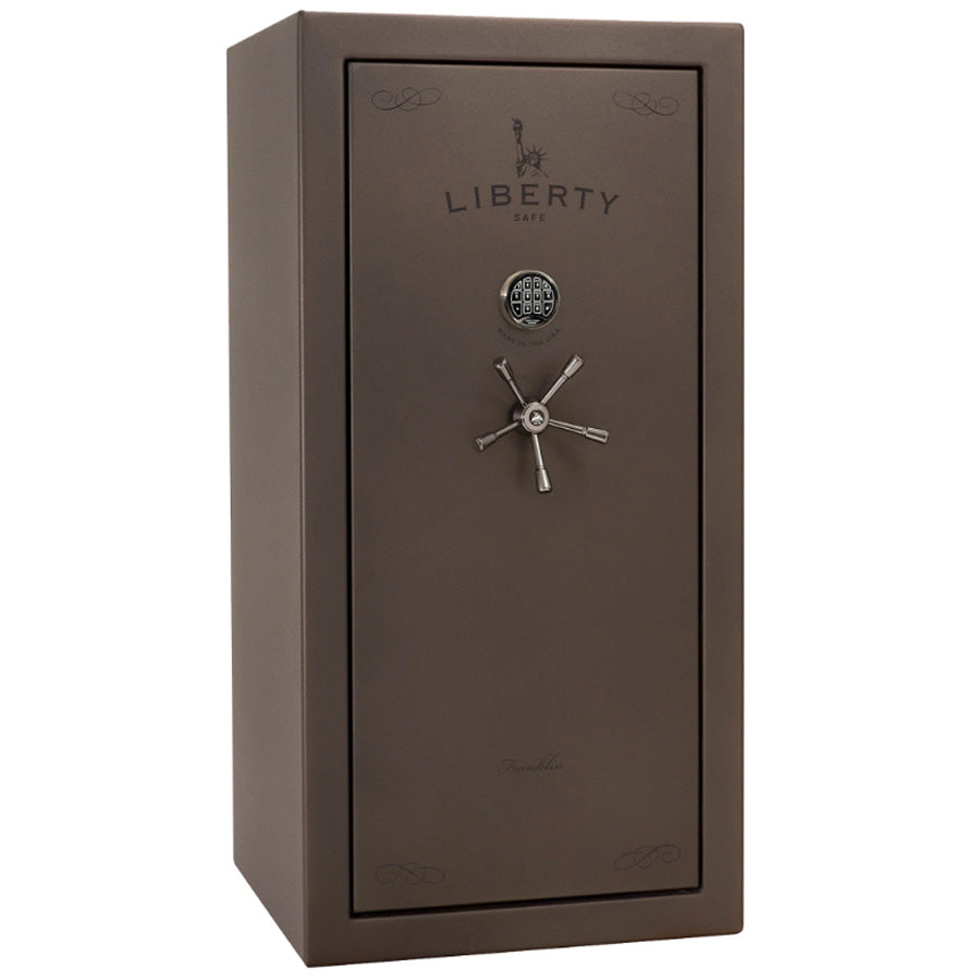 Liberty Safe Franklin 29 in Bronze Textured with Black Chrome, Exterior.