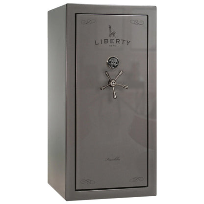 Liberty Safe Franklin 29 in Gray Gloss with Black Chrome, Exterior.