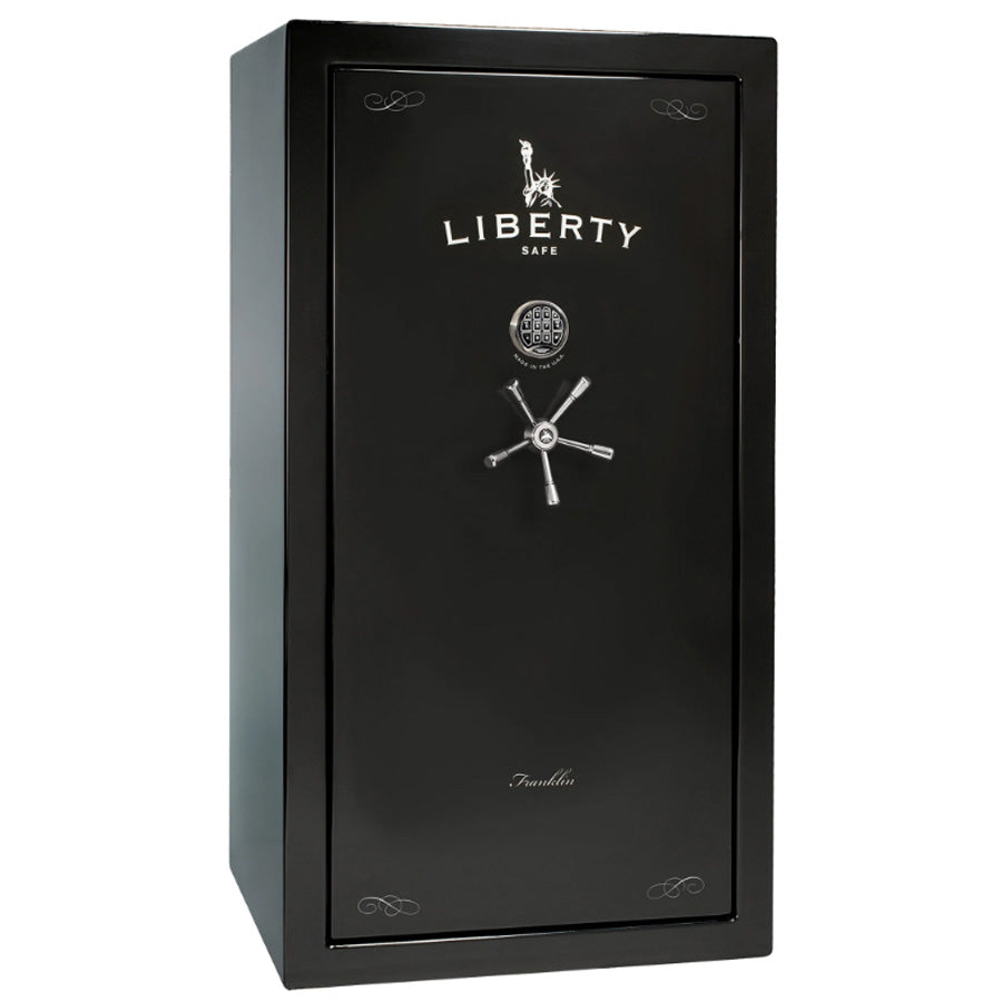 Liberty Safe Franklin 40 in Black Gloss with Chrome, Exterior.